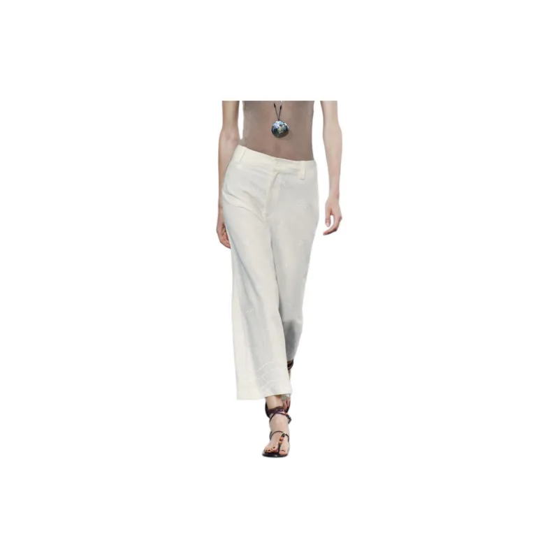 ZARA Casual Pants Women's White-2