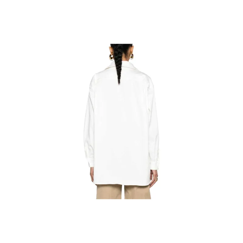 MaxMara V Neck Long Sleeved Shirt-2