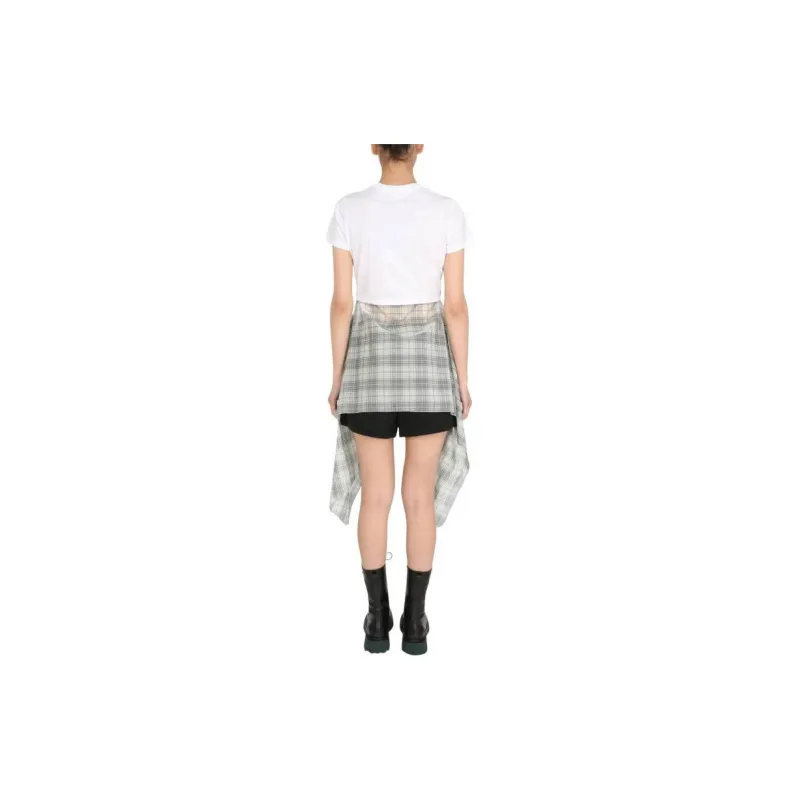 Opening Ceremony Hybrid Crewneck Cropped T Shirt-1