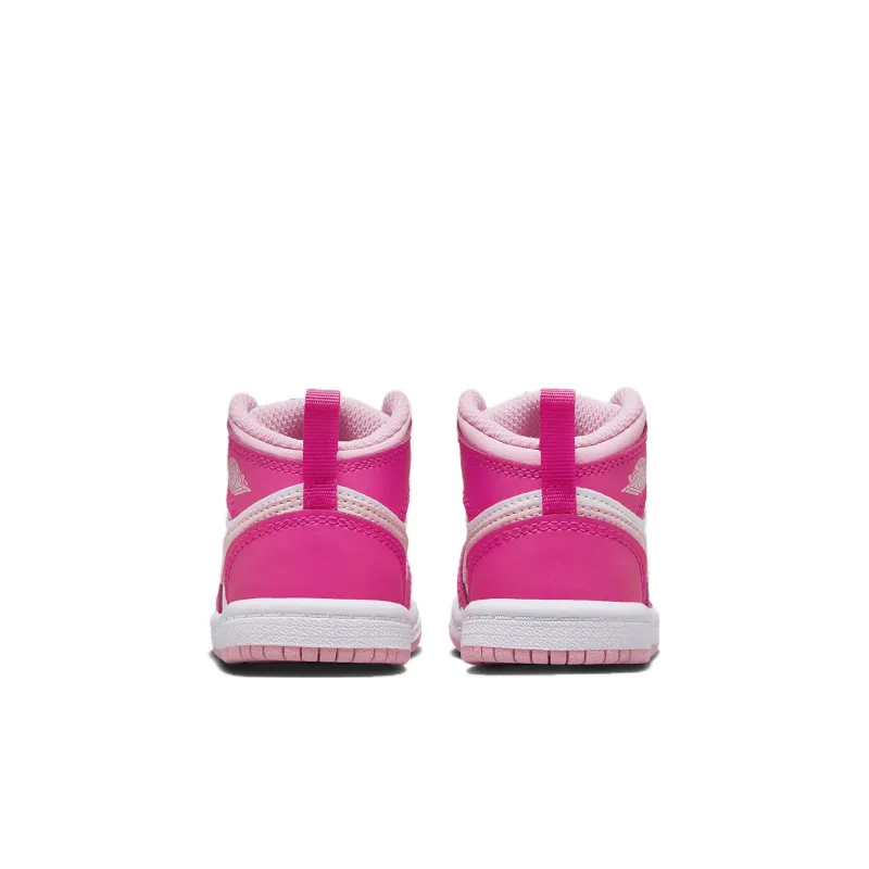 Jordan 1 Mid White Fierce Pink TD-4