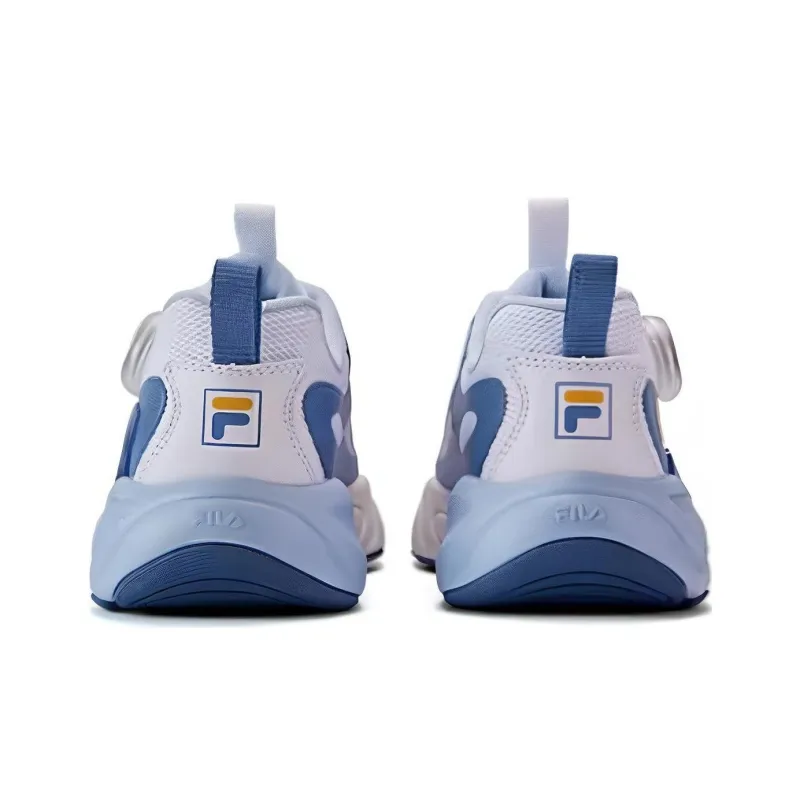 FILA KIDS Slip Resistant Cushioning Low Top Kids' Running Shoes White Blue Teenagers-3