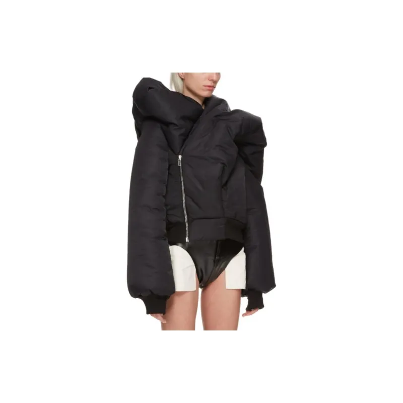 Rick Owens DRKSHDW Doll Asymmetric Padded Bomber Jacket-5