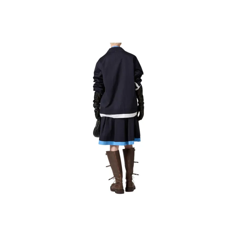 MIU MIU Jacquard Logo Poplin Knit Skirt-2