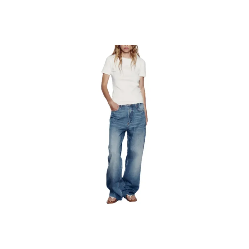 ZARA T-Shirts Women's Silver-1