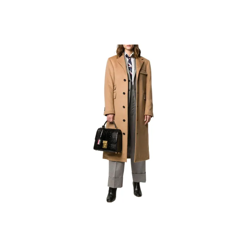 THOM BROWNE Coats Women's Camel-1
