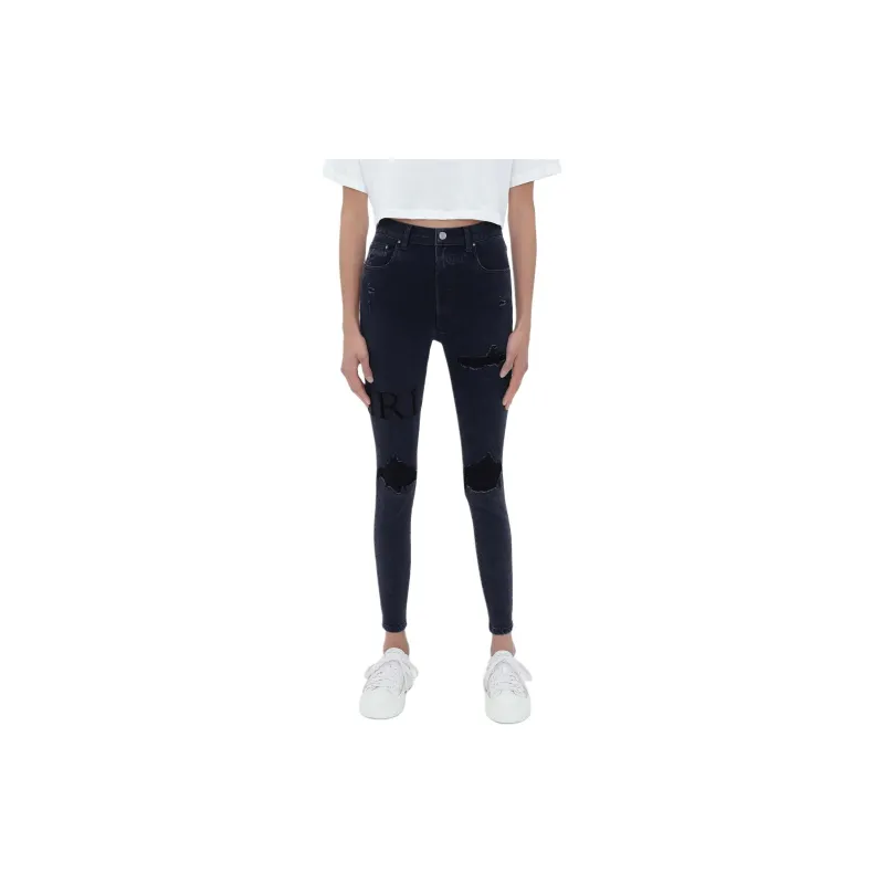 AMIRI Serif Logo Jean Jeans Women's Marine Blue-2