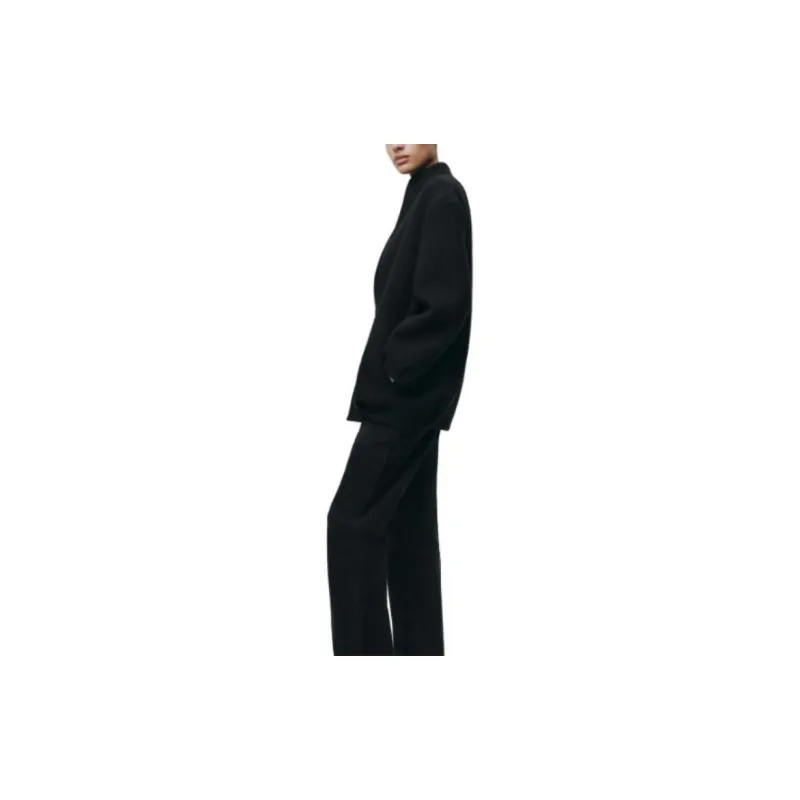 ZARA Baseball Jacket Women's Black-4