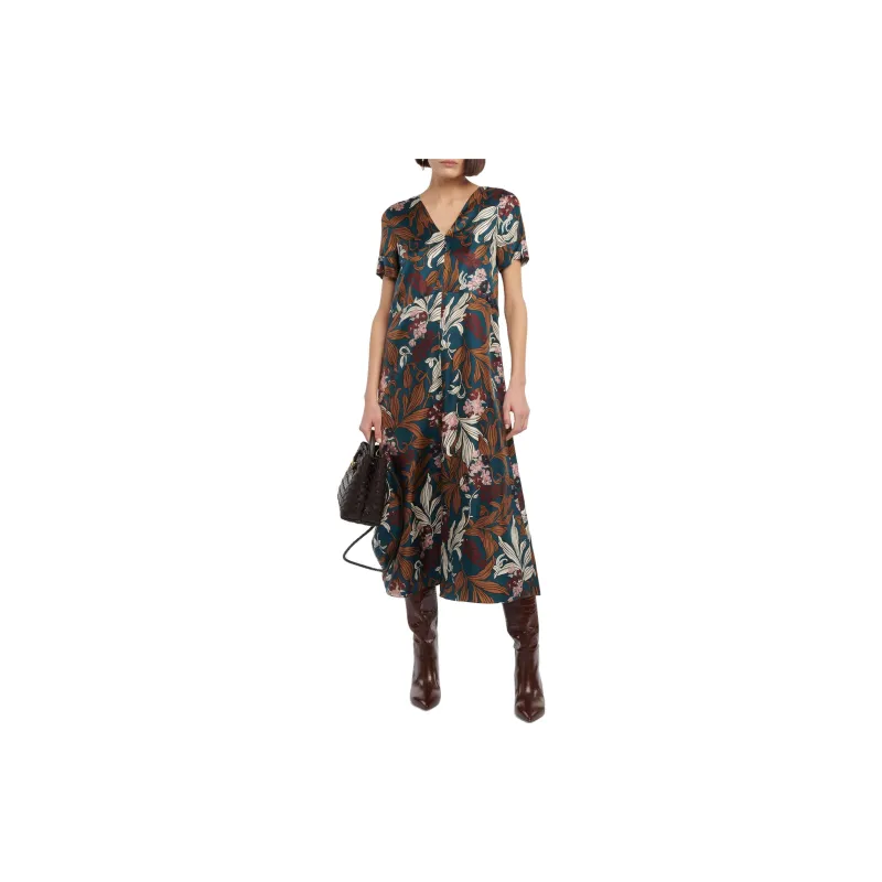 'S MAX MARA Short Sleeved Dress Women's Multicolor-2