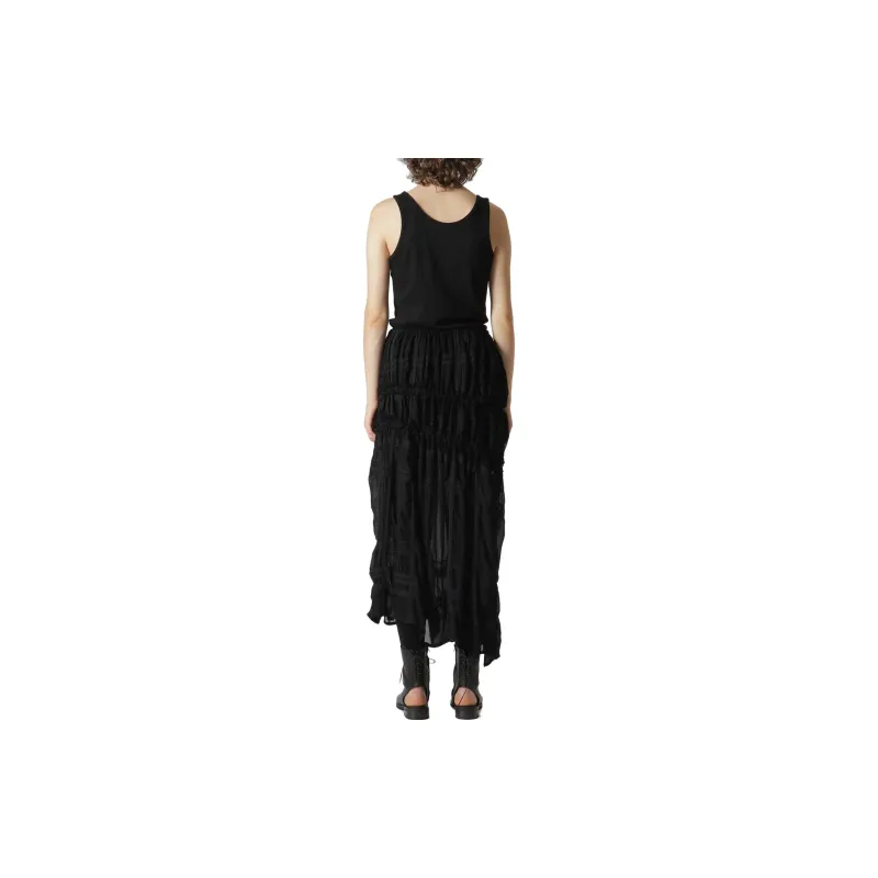 Yohji Yamamoto Casual Long Skirts Women's Black-3