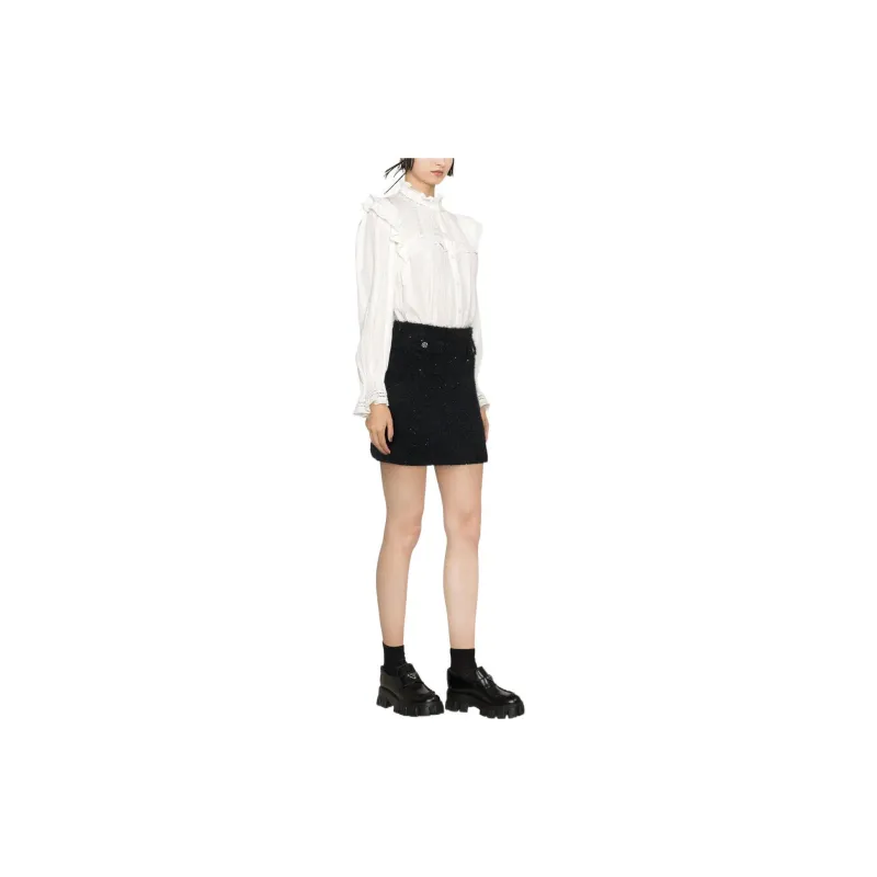 Sandro Casual Short Skirts Women's Black-2