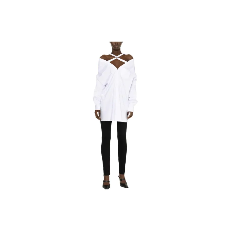 PRADA SS23 Long Sleeved Dress Women's White-1