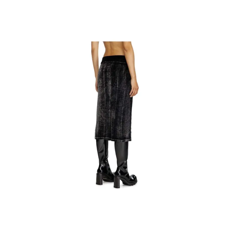 DIESEL High Waisted Faded Effect Pencil Skirt-3