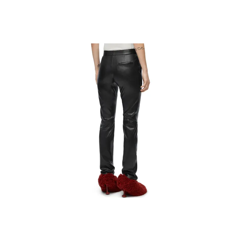 LOEWE FW23 Leather Pants Women's Black-2