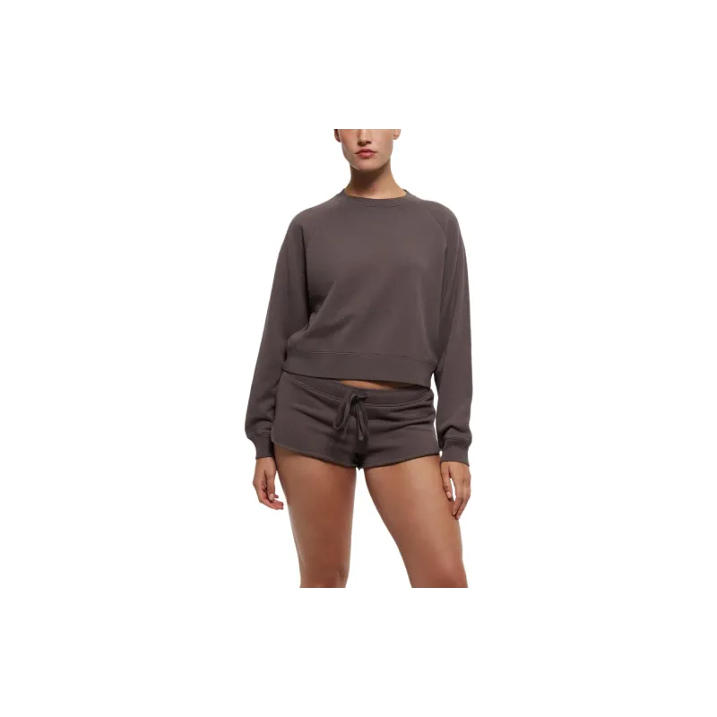 SKIMS SS24 Summer Collection FRENCH TERRY CLASSIC CREWNECK Sweatshirt Women's IRON/Iron-2