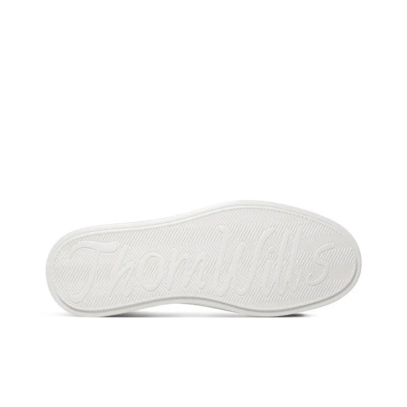 THOM WILLS Trendy Versatile Casual White Sneakers Low Top Skateboard Shoes Women's White-4
