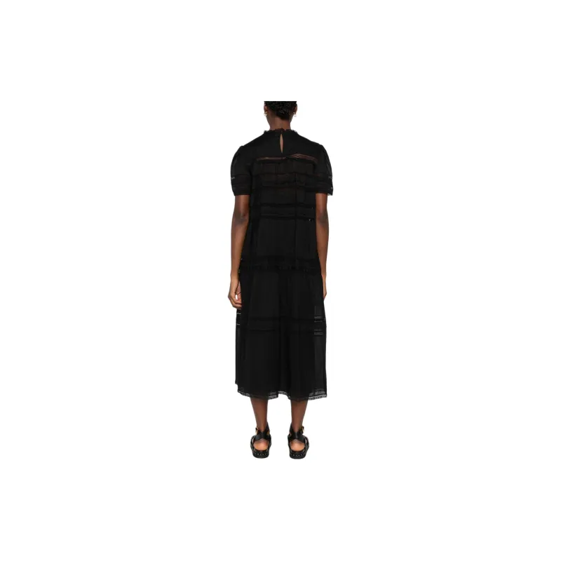 ISABEL MARANT ETOILE Geralda Lace-Detailed Midi Dress-1