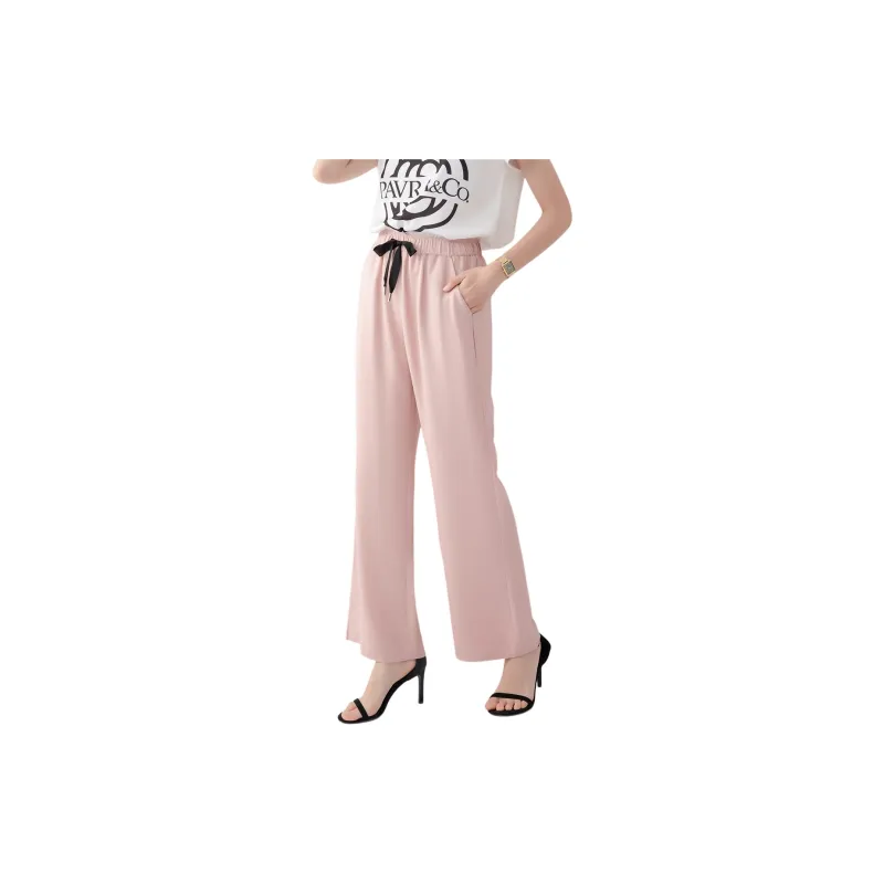 H YXIANG Casual Pants Women's Pink-2