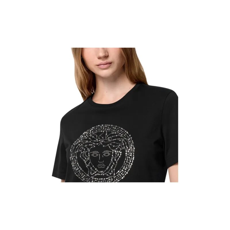 VERSACE Medusa Embellished T shirt-4