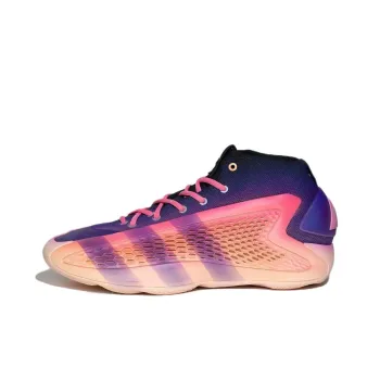Adidas A.E. 1 Anti Slip Wear Resistant Low Top Basketball Shoes Unisex Blue Pink