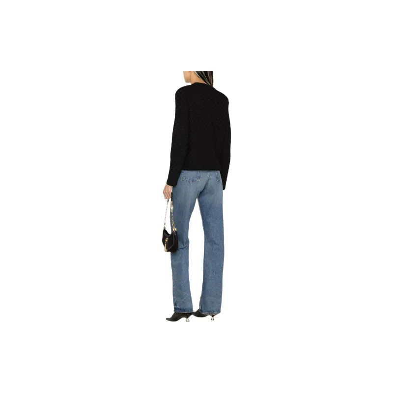 Self portrait Weave Button up Lurex Cardigan-2