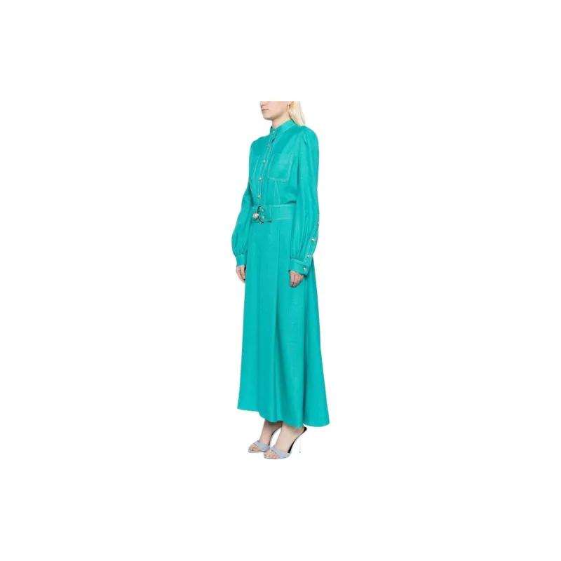 ELIE SAAB A line Belted Maxi Dress-3