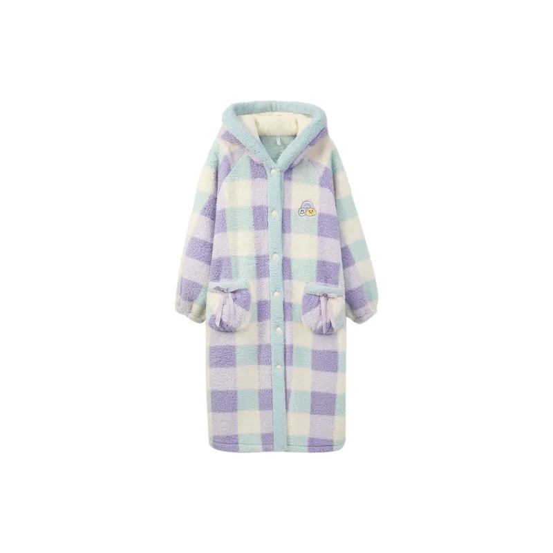 Aannsfam Pajama Robe Women's Iris Purple-0