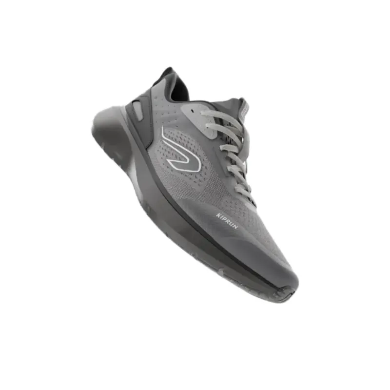 DECATHLON Cushioned Wear Resistant Breathable Low Top Running Shoes Men's Gray-3