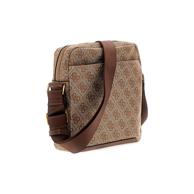GUESS Artificial Leather Shoulder Bag Crossbody Bag Men's Beige-1