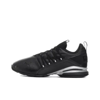 PUMA Axelion Anti-Slip And Wear-Resistant Support Lightweight Low-Top Casual Running Shoes Men's Black Silver