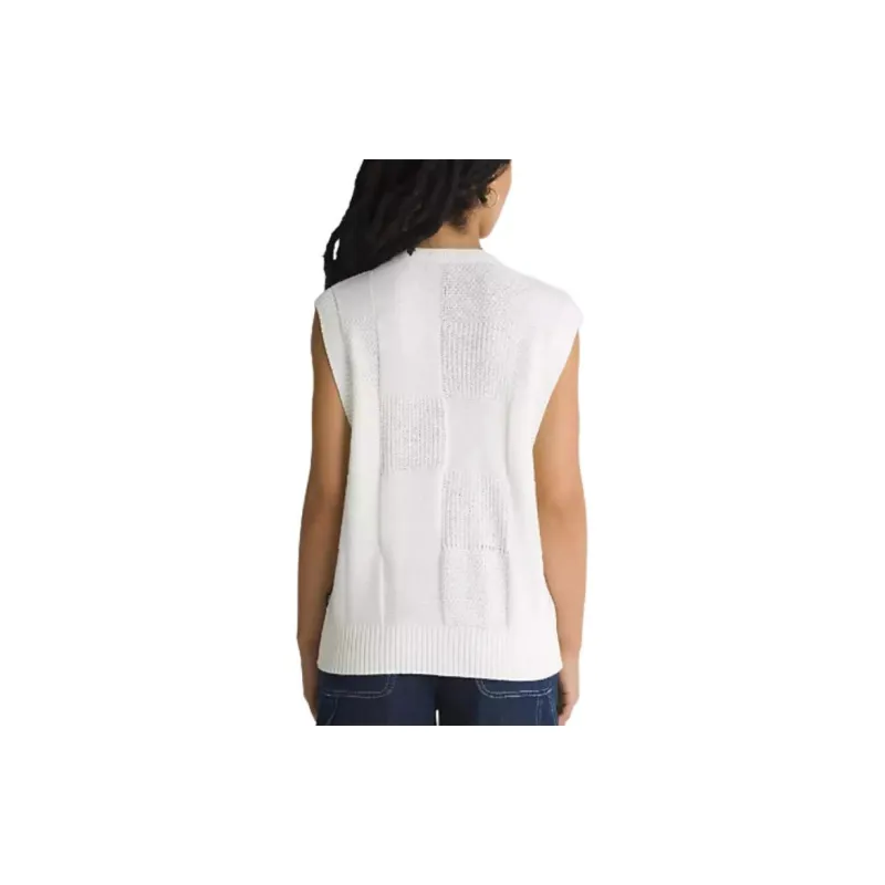 Vans Avenue Sweater Vest Tank Tops Women's White-2