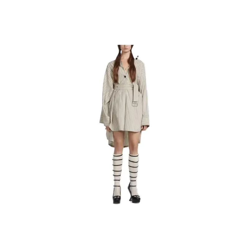 DIOR SS23 Long-Sleeved Dresses Women's Light Gray-2