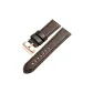 Rose Gold Pin Buckle-Dark Brown Leather