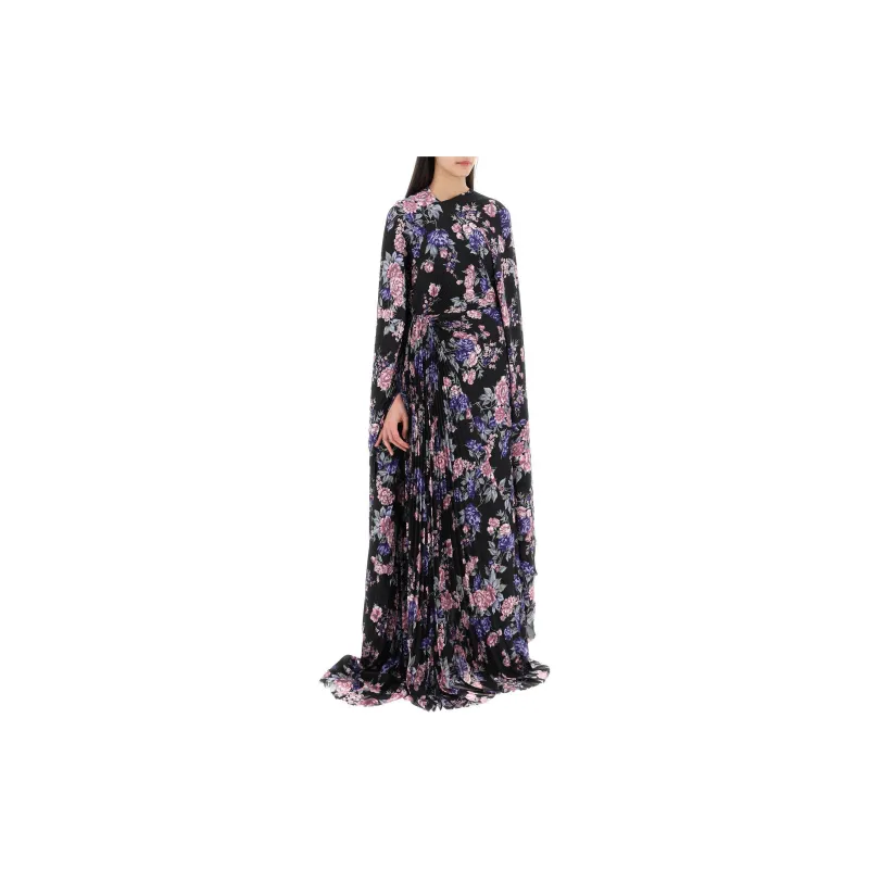 Balenciaga Floral print Pleated Maxi Dress-3