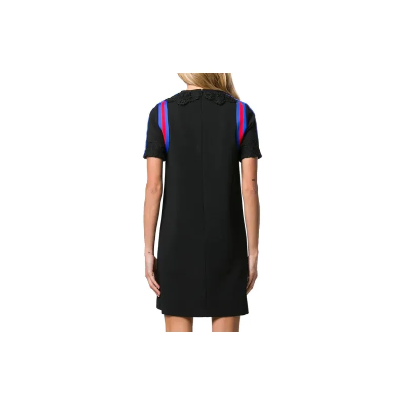 GUCCI Short Sleeved Dresses Women's Black-3