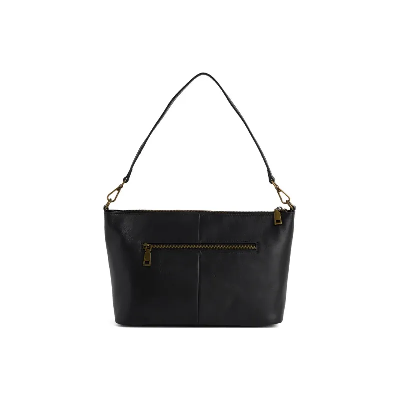 COCOEVA Cow Leather Commute To Work Shoulder Bag Regular Women's Silver Apricot Yellow/Black-5
