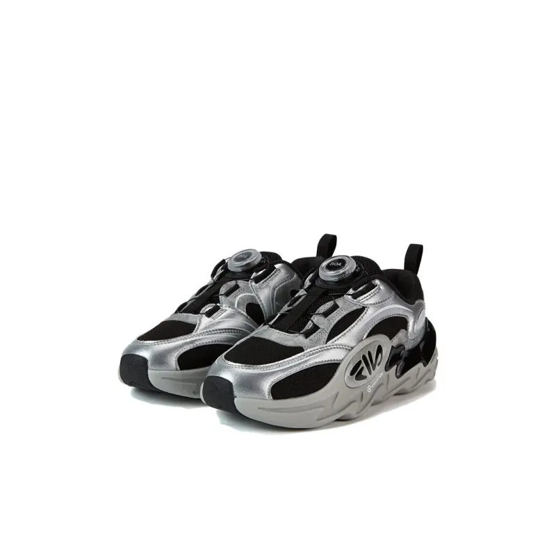 FILA KIDS Shock Absorbers Low Top Kids' Running Shoes Black Silver Kids'-1