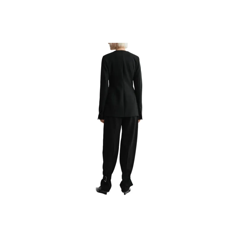TOTEME Collarless Button Detailed Cinched Jacket-3