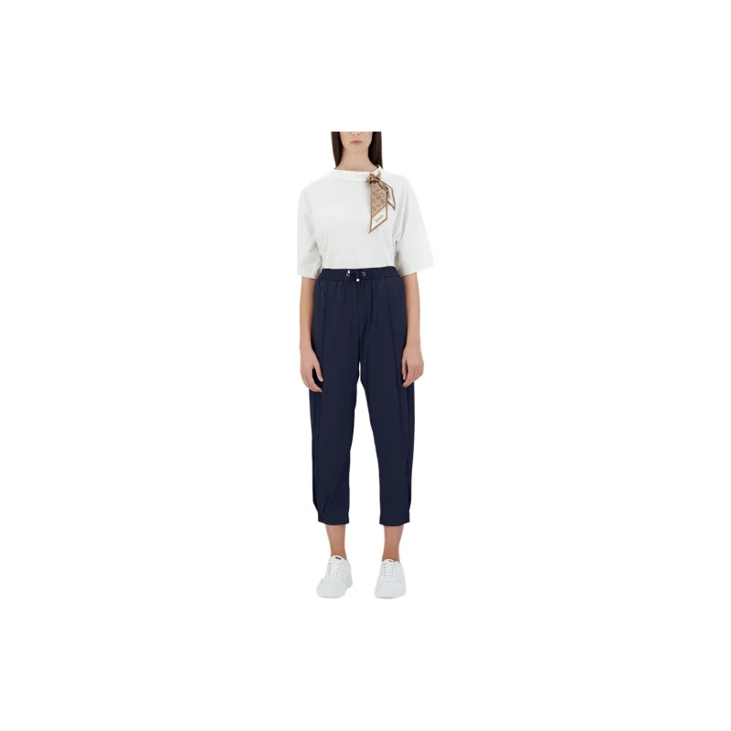 HERNO Lightweight Drawstring Cropped Trousers-3