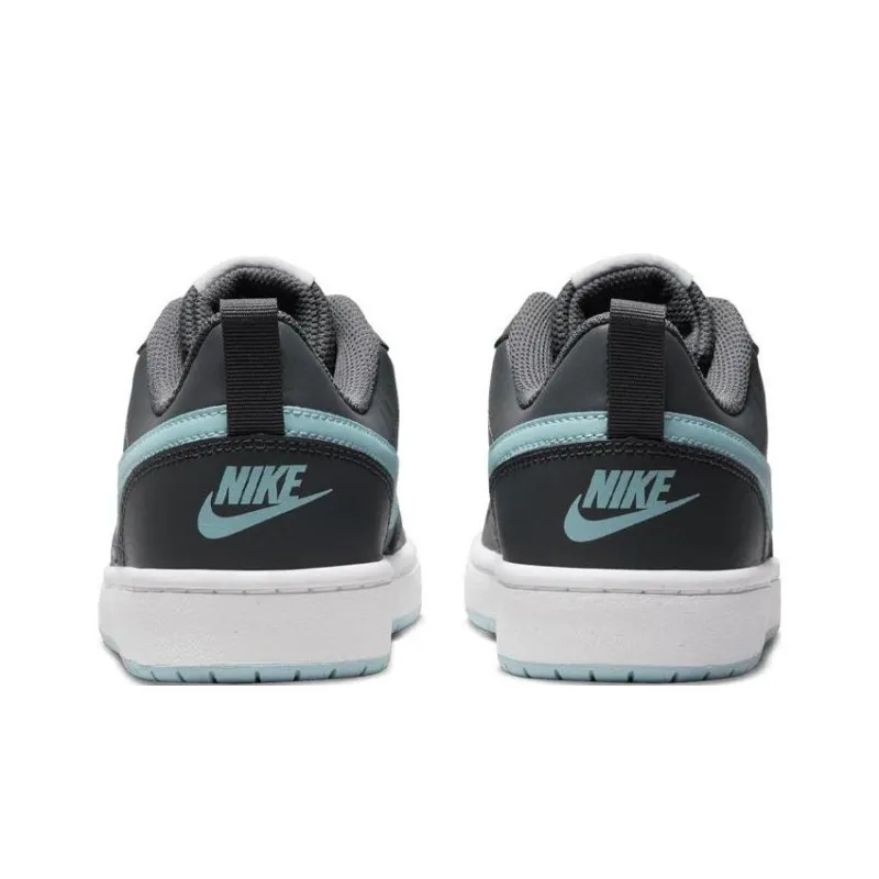 Nike Court Borough 2 Low 2 Comfortable Versatile Low Top Kids' Skateboarding Shoes Gray Teenagers-3