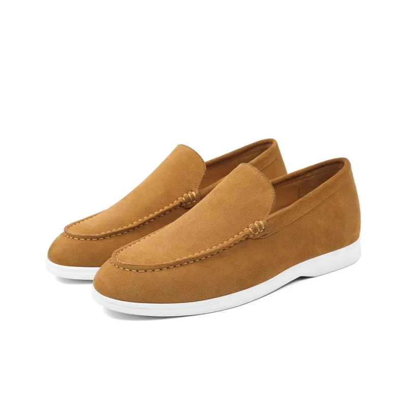 He Jinchang Loafers Men's Yellow Brown-4