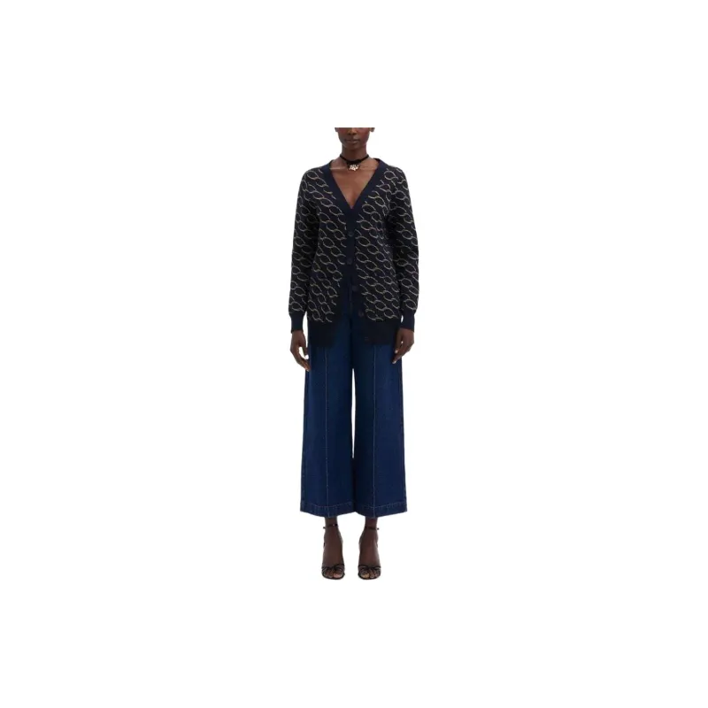 Oscar De La Renta Oscar Chain-link Long Cardigan-1