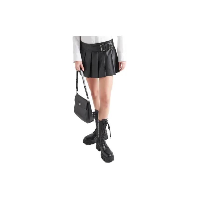 PRADA Casual Short Skirts Women's Black-2