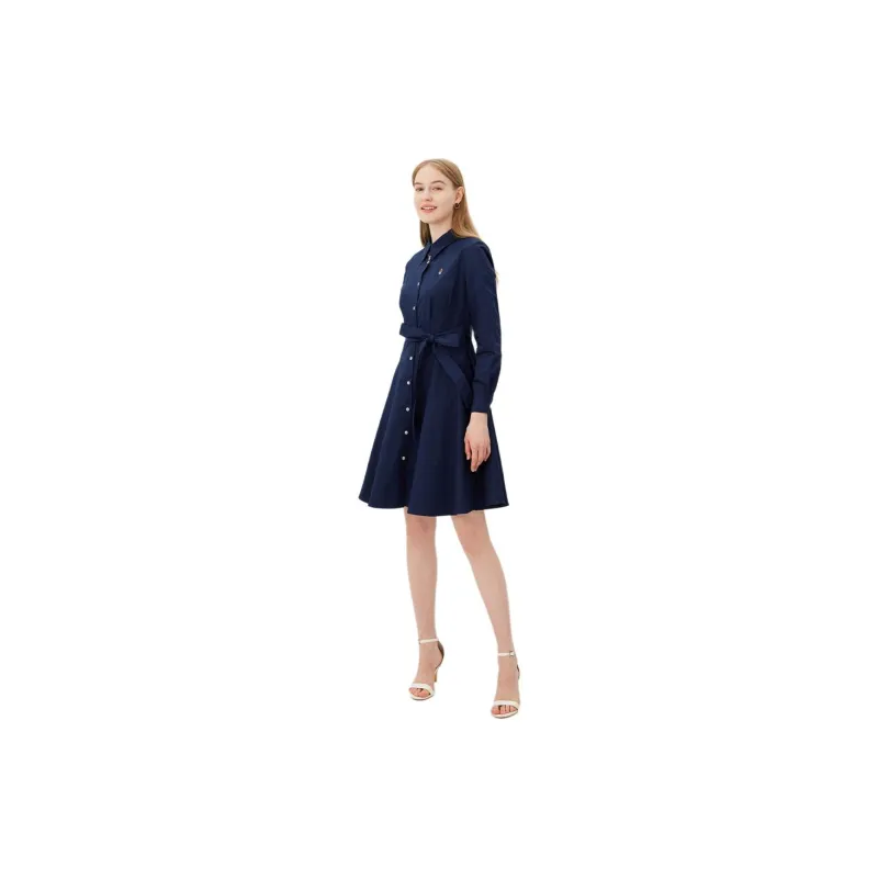Hush Puppies Long Sleeved Dress Women's Dark Blue-2