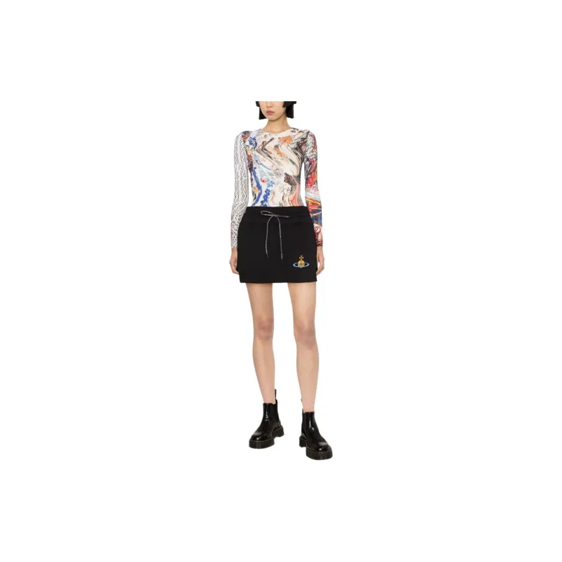 Vivienne Westwood SS24 Casual Short Skirts Women's Black-2
