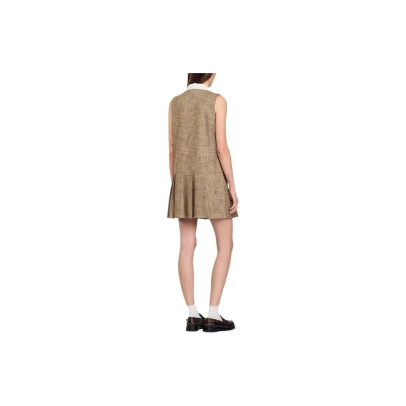 Sandro Houndstooth pattern Mini Dress-3