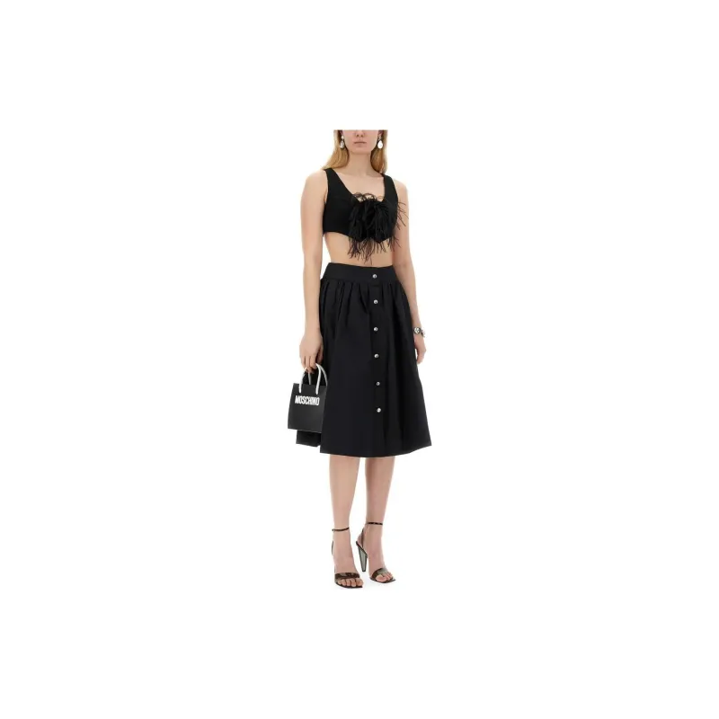 MOSCHINO Floral Brooch Asymmetric Waistcoat-3