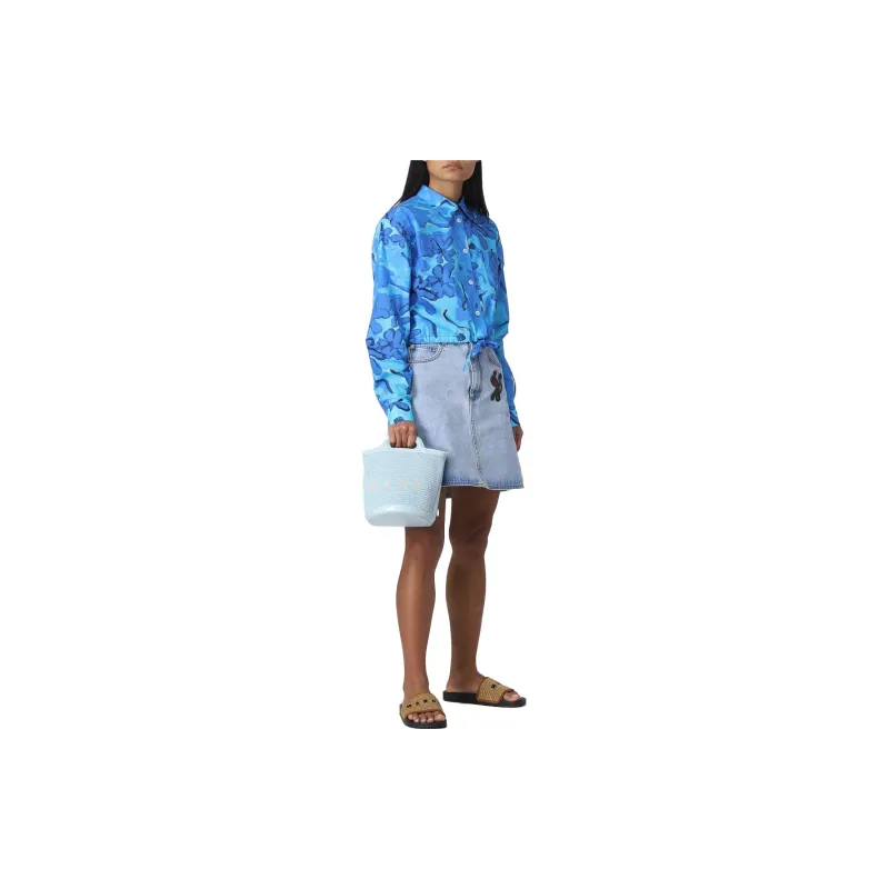 MARNI SS23 Denim Short Skirts Women's Blue-3