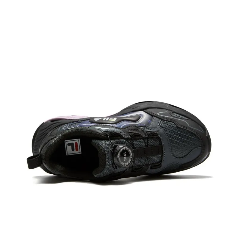 FILA KIDS Cushioning Low Top Kids' Outdoor Shoes Black Purple Teenagers-4