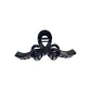 Butterfly Ribbon Clip-Piano Black (13cm)
