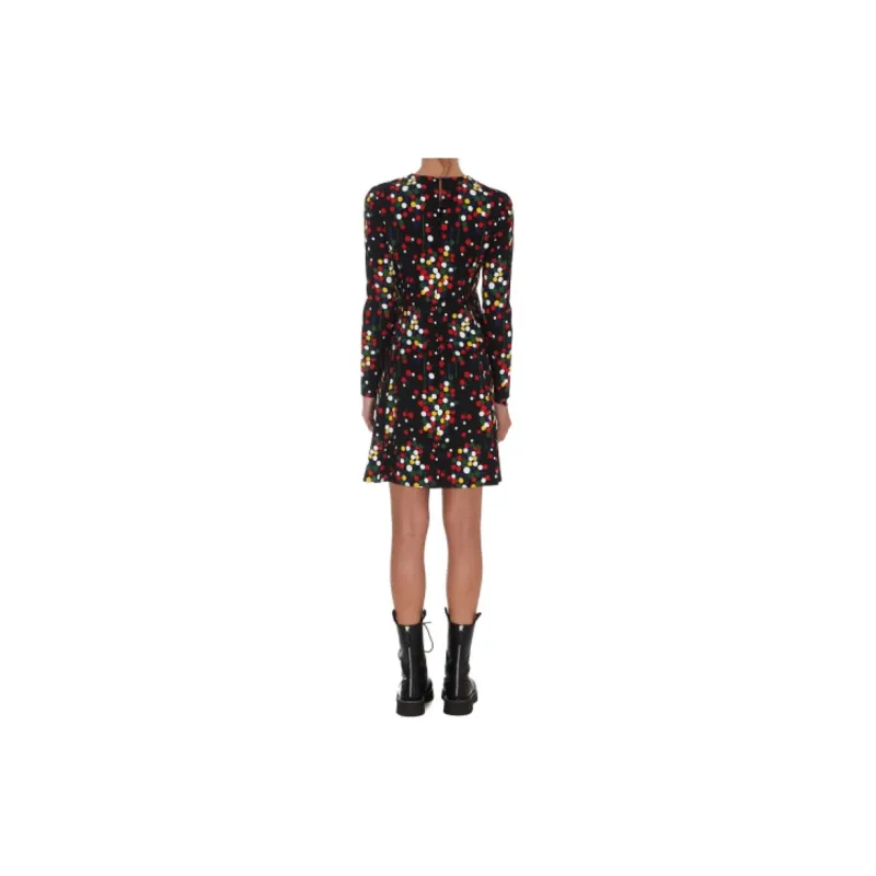 SAINT LAURENT Confetti-Print Flared Dress-3